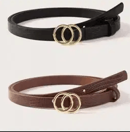 Double ring belts
Textured snake leather style belts for girls. Colours available: Black- Brown. Price mentioned for each.